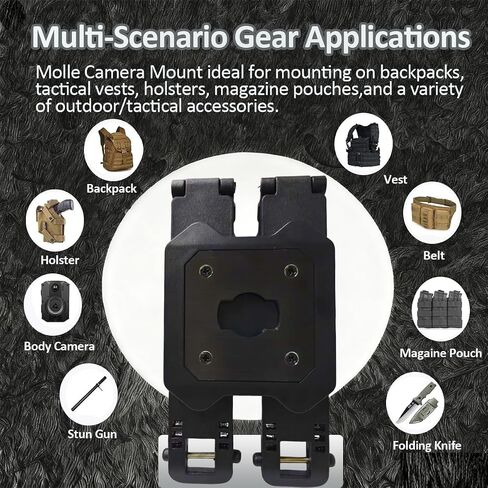 Camera Mount - Compatible with Axon Body Cameras 2/3/4, Lightweight Aluminum Alloy Construction, Suitable for Uniforms (Dual) in Kuwait