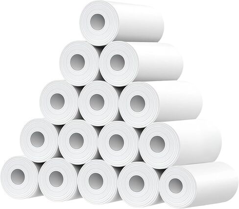 15 Rolls Instant Camera Paper Refill for Youngster Cameras, 2.2 x 1 in, 57 x 25 mm Thermal Print Paper Rolls, White, Smooth Printing, Widely Compatible in Kuwait