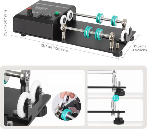 Automatic Darkroom Film Processor Machine, Electric Film Processor Machine, with Auto Rotating Base Extension Rod, 1-30min Timer, 4 Preset Programs, for Various Developing Tanks in Kuwait