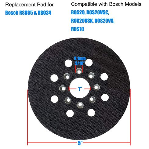 5 in. Hard Hook & Loop Sander Backing Pad for Bosch ROS20VSC, ROS20VSK, ROS20, ROS20VS, ROS10 Random Orbit Sander in Kuwait