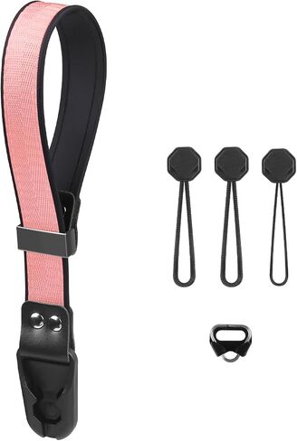 FIEIL Quick Release Camera Wrist Strap, Adjustable Universal Fit for DSLR Mirrorless Compact Point-and-Shoot Cameras, Comfortable Secure Strap for Photographers(Vibrant Red) in Kuwait
