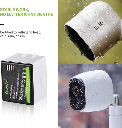 A-1B Battery Replacement for arlo Pro,Pro 2 Camera VMA4400 2440mAh Rechargeable Lithium-ion Batteries 7.2V/17.57Wh (2 Pack) in Kuwait