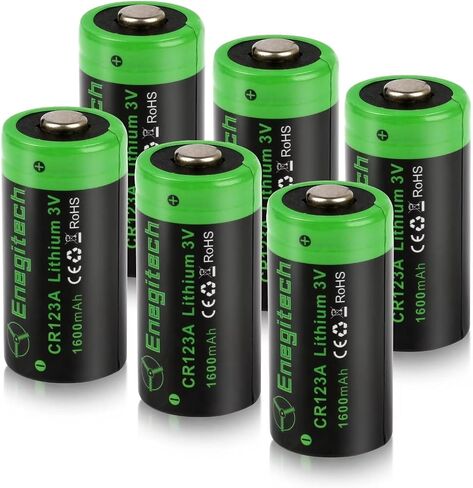 Enegitech CR123A 3V Lithium Battery, 123 Lithium Batteries 3 Volt 1600mAh for Smart Smoke Detector, Fire Alarm, Flood & Freeze Sensor, Carbon Monoxide Detector Non-Rechargeable 12 Pack in Saudi Arabia
