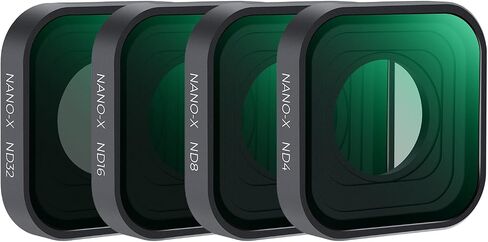 K&F CONCEPT ND Filter Set Compatible with GoPro Hero 13/12/11/10/9 Black | 4Pack ND4 ND8 ND16 ND32 Neutral Density Light Reduction Filters HD Optical Glass Plastic Frame Footage Improve, FG011 in Kuwait