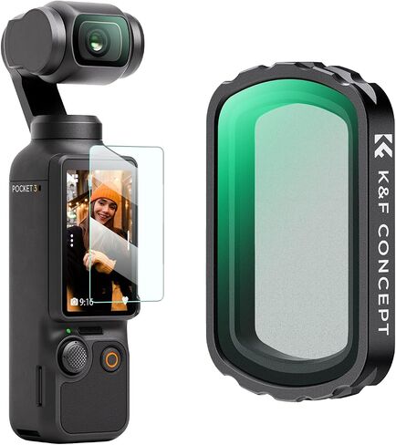 K&F CONCEPT Black Diffusion 1/8 Filter Compatible with DJI Osmo Pocket 4/3 | Magnetic, Multi-Coated Mist Dreamy Cinematic Effec Filter for Video/Vlog/Portrait Photography, FD161 in Kuwait