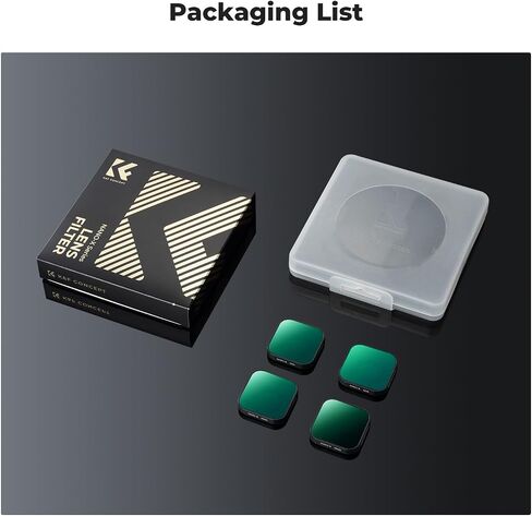 K&F CONCEPT ND Filter Set Compatible with GoPro Hero 13/12/11/10/9 Black | 4Pack ND4 ND8 ND16 ND32 Neutral Density Light Reduction Filters HD Optical Glass Plastic Frame Footage Improve, FG011 in Kuwait