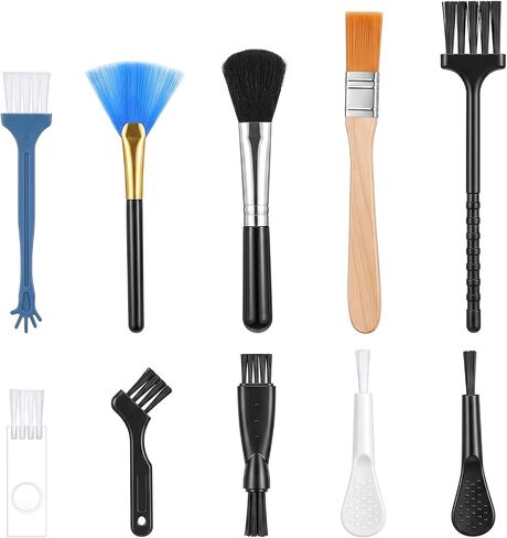 Anti Static Brush Keyboard Cleaning Set, 10Pcs Nylon Mini Brushes for Electronics Dust Removal, Small Cleaning Brushes for Computer Laptop PC in Kuwait
