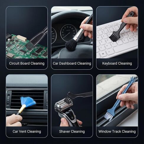Anti Static Brush Keyboard Cleaning Set, 10Pcs Nylon Mini Brushes for Electronics Dust Removal, Small Cleaning Brushes for Computer Laptop PC in Kuwait