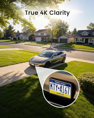 youkey 4K Solar Security Camera Outdoor Wireless, Dual Solar 24/7 Always-On Video, 82 ft AI Human/Vehicle Detection, No Monthly Fee, Color Night, IP67, 2-Way Talk, 2.4GHz Wi-Fi 6 (S420 Pro) in Kuwait