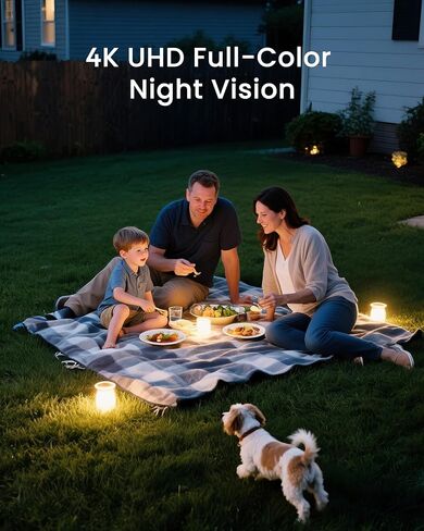 youkey 4K Solar Security Camera Outdoor Wireless, Dual Solar 24/7 Always-On Video, 82 ft AI Human/Vehicle Detection, No Monthly Fee, Color Night, IP67, 2-Way Talk, 2.4GHz Wi-Fi 6 (S420 Pro) in Kuwait