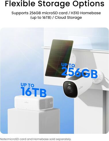 youkey 4K Solar Security Camera Outdoor Wireless, Dual Solar 24/7 Always-On Video, 82 ft AI Human/Vehicle Detection, No Monthly Fee, Color Night, IP67, 2-Way Talk, 2.4GHz Wi-Fi 6 (S420 Pro) in Kuwait