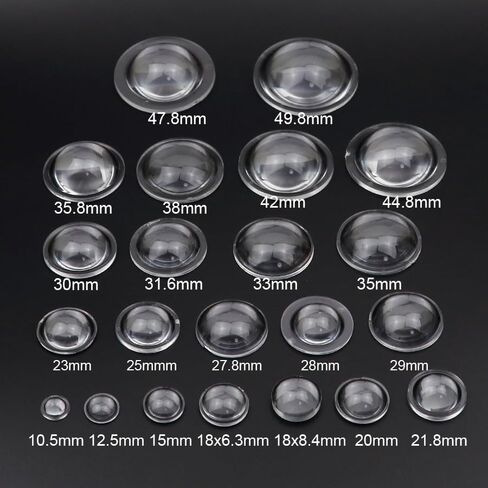 PMMA Convex Lens 10-38mm(5pcx18x8.4mm) in Kuwait