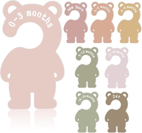 Baby Closet Dividers Baby Clothes Organizer Nursery Closet Size Dividers Double Sided Baby Clothes Hanger Size Organizer Nursery Clothes Separator from Newborn to 24+ Months for Baby Clothes Storage in Kuwait