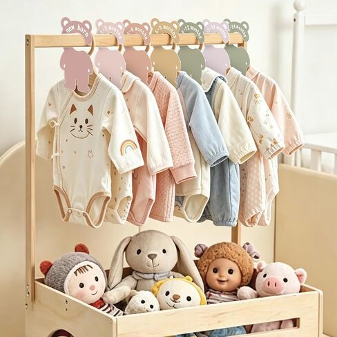 Baby Closet Dividers Baby Clothes Organizer Nursery Closet Size Dividers Double Sided Baby Clothes Hanger Size Organizer Nursery Clothes Separator from Newborn to 24+ Months for Baby Clothes Storage in Kuwait