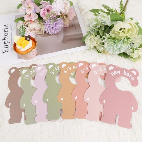 Baby Closet Dividers Baby Clothes Organizer Nursery Closet Size Dividers Double Sided Baby Clothes Hanger Size Organizer Nursery Clothes Separator from Newborn to 24+ Months for Baby Clothes Storage in Kuwait