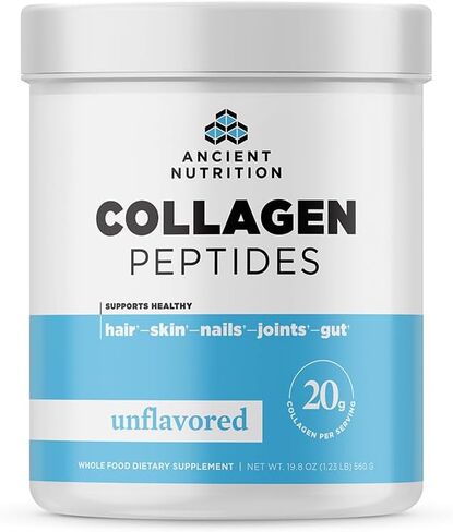 Ancient Nutrition Collagen Peptides, Collagen Peptides Powder, Unflavored Hydrolyzed Collagen, Supports Healthy Skin, Joints, Gut, Keto and Paleo Friendly, 28 Servings, 20g Collagen per Serving | Hydrolyzed Collagen, Supports Healthy Skin, Joints, Gut, Ke in Kuwait