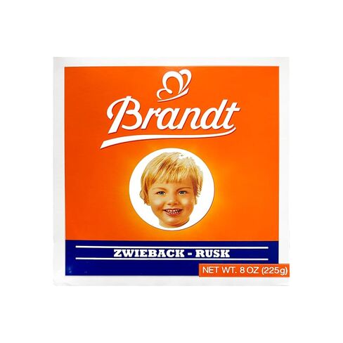 Brandt Zwieback Rusk | Sweetened Crispy Bread | Perfect for Teething Children | Enjoy With Sweet or Savory toppings | 8 oz in Kuwait