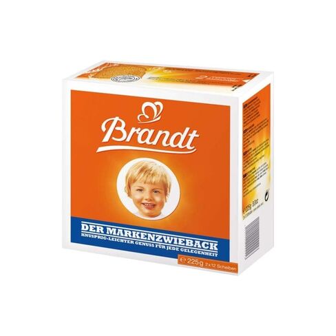 Brandt Zwieback Rusk | Sweetened Crispy Bread | Perfect for Teething Children | Enjoy With Sweet or Savory toppings | 8 oz in Kuwait