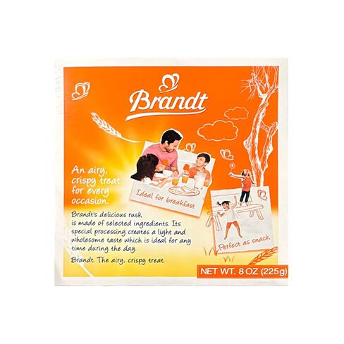Brandt Zwieback Rusk | Sweetened Crispy Bread | Perfect for Teething Children | Enjoy With Sweet or Savory toppings | 8 oz in Kuwait