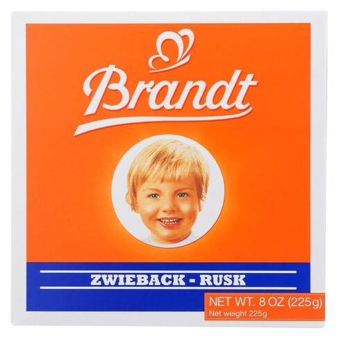 Brandt Zwieback Rusk | Sweetened Crispy Bread | Perfect for Teething Children | Enjoy With Sweet or Savory toppings | 8 oz in Kuwait