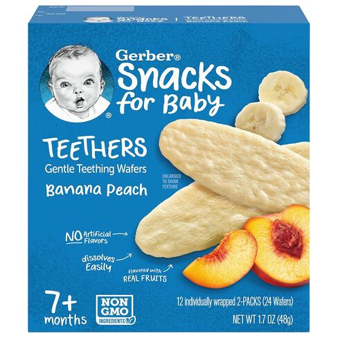 Gerber Teethers, Banana Peach, 1.7 oz, 12 count Box in Kuwait