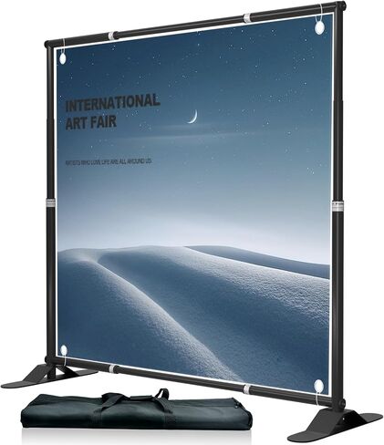 10x10FT Backdrop Banner Stand, Adjustable Step and Repeat Stand | Adjustable Banner Stand, Step and Repeat Background Frame for Party Photo Booth Wedding Exhibition with Carrying Case in Kuwait