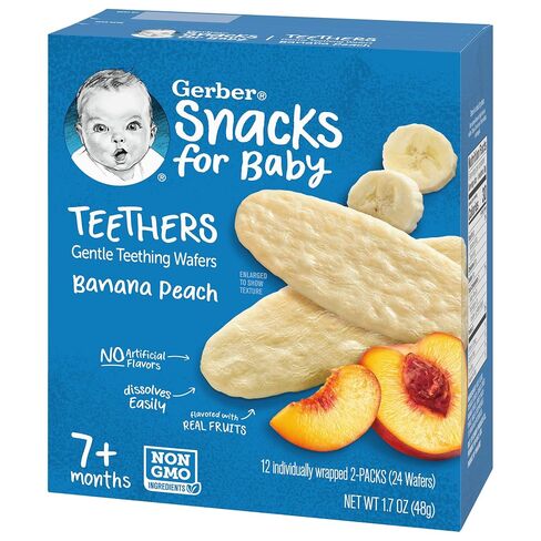 Gerber Teethers, Banana Peach, 1.7 oz, 12 count Box in Kuwait