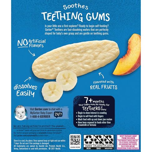 Gerber Teethers, Banana Peach, 1.7 oz, 12 count Box in Kuwait