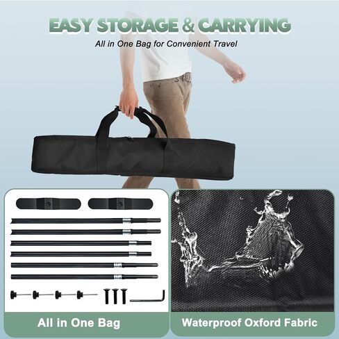 10x10FT Backdrop Banner Stand, Adjustable Step and Repeat Stand | Adjustable Banner Stand, Step and Repeat Background Frame for Party Photo Booth Wedding Exhibition with Carrying Case in Kuwait