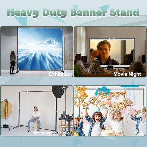 10x10FT Backdrop Banner Stand, Adjustable Step and Repeat Stand | Adjustable Banner Stand, Step and Repeat Background Frame for Party Photo Booth Wedding Exhibition with Carrying Case in Kuwait