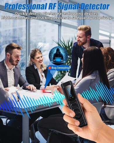 Hidden Camera & Bug Detector for Travel – Protect Your Privacy in Hotels, Cars & Offices | Detects Hidden Cams, GPS Trackers & Listening Devices with RF, LED Lights, Vibration Alarm & 25Hr Battery in Saudi Arabia