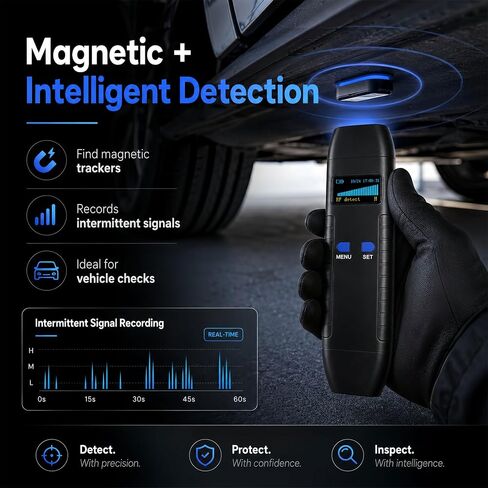 Hidden Camera Detector, RF Signal Scanner & Anti Spy Device, GPS Tracker Finder with Magnetic Detection, Infrared Camera Lens Finder, Bug Sweeper for Home Hotel Travel Privacy Protection in Kuwait