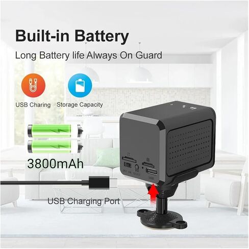 5MP 4G Sim Mini Camera WiFi 3800mAh Battery CCTV Security Camera Intercom PIR Detection Surveillance IP Camera(Only 128GB Card) in Saudi Arabia