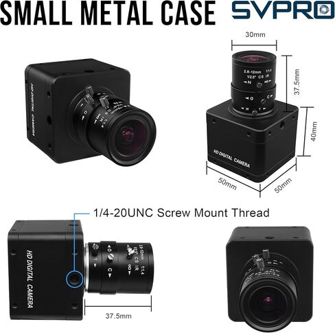 SVPRO USB 3.0 Global Shutter Camera, 1200P 120fps, 720P 200fps High-Speed Camera for Golf Swings, 2.8-12mm Manual Zoom Lens, Plug-and-Play UVC Webcam for Windows Mac Linux Android in Kuwait
