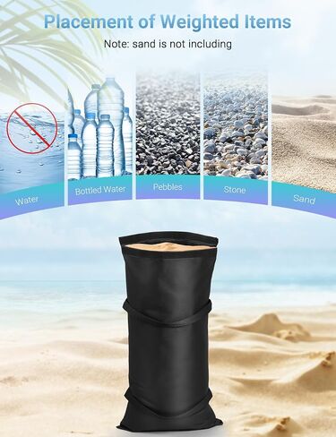 4 Packs Umbrella Base Weights Sandbags, Outdoor Sand Bags for Weight, Weatherproof Heavy Duty Weight Sandbag for Garden Furniture Umbrella Stand Cantilevers Poolside Accessories in Kuwait