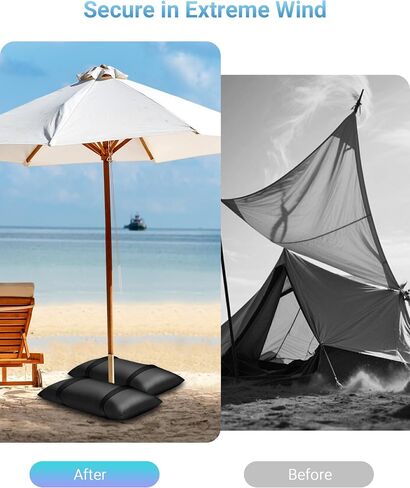 4 Packs Umbrella Base Weights Sandbags, Outdoor Sand Bags for Weight, Weatherproof Heavy Duty Weight Sandbag for Garden Furniture Umbrella Stand Cantilevers Poolside Accessories in Kuwait