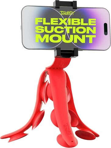 Tenikle PRO Volcano Red - Flexible Tentacle Tripod for Mobile Phone and Action Camera GoPro, Insta360, DJI Osmo, Bendable Suction Cup Camera Mount & Holder, iPhone & Android Compatible in Kuwait