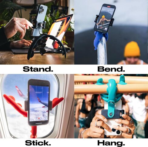 Tenikle PRO Volcano Red - Flexible Tentacle Tripod for Mobile Phone and Action Camera GoPro, Insta360, DJI Osmo, Bendable Suction Cup Camera Mount & Holder, iPhone & Android Compatible in Kuwait