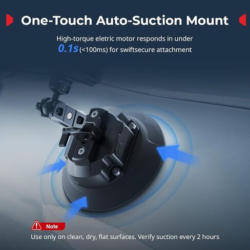 SMALLRIG Electric 5" Camera Suction Cup Mount for Car, 2000mAh, Tether | Safety tether for vehicles, high-performance electric motor, compatible with GoPro, DJI, Insta360. in Saudi Arabia