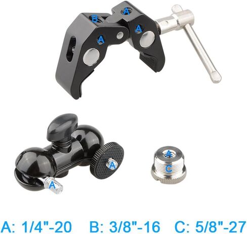 CAMVATE Crab clamp & Mini Ball Head Camera Mount for Microphones - 1196 in Kuwait