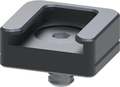 KONDOR BLUE | Cold Shoe Receiver Mount Plate | 1/4"-20 Camera Accessory Cold Shoe Adapter for Microphones, Lights & Monitors, Rubber O-Ring, Ultra-Lightweight | Gray in Kuwait
