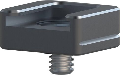 KONDOR BLUE | Cold Shoe Receiver Mount Plate | 1/4"-20 Camera Accessory Cold Shoe Adapter for Microphones, Lights & Monitors, Rubber O-Ring, Ultra-Lightweight | Gray in Kuwait
