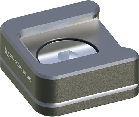 KONDOR BLUE | Cold Shoe Receiver Mount Plate | 1/4"-20 Camera Accessory Cold Shoe Adapter for Microphones, Lights & Monitors, Rubber O-Ring, Ultra-Lightweight | Gray in Kuwait