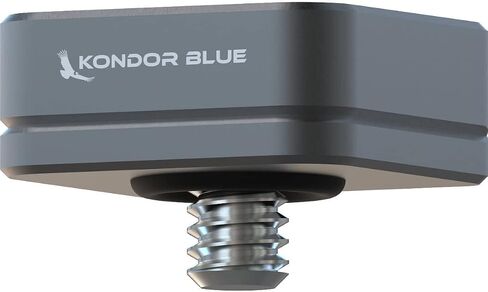 KONDOR BLUE | Cold Shoe Receiver Mount Plate | 1/4"-20 Camera Accessory Cold Shoe Adapter for Microphones, Lights & Monitors, Rubber O-Ring, Ultra-Lightweight | Gray in Kuwait