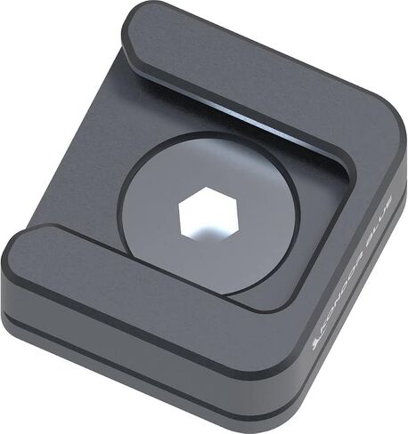KONDOR BLUE | Cold Shoe Receiver Mount Plate | 1/4"-20 Camera Accessory Cold Shoe Adapter for Microphones, Lights & Monitors, Rubber O-Ring, Ultra-Lightweight | Gray in Kuwait