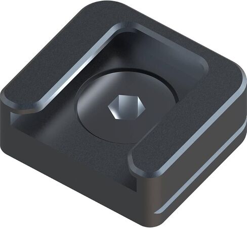 KONDOR BLUE | Cold Shoe Receiver Mount Plate | 1/4"-20 Camera Accessory Cold Shoe Adapter for Microphones, Lights & Monitors, Rubber O-Ring, Ultra-Lightweight | Gray in Kuwait