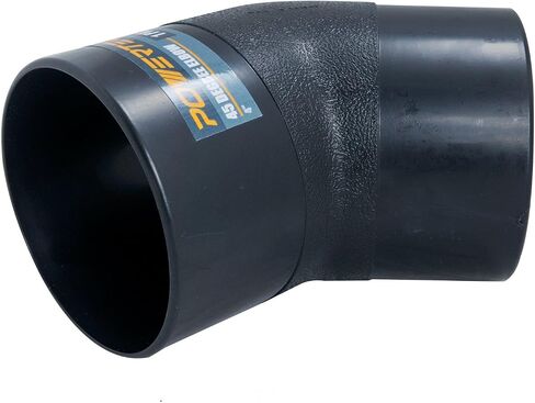 POWERTEC 70183 4" 45 Degree Elbow - ABS Plastic Dust Collector Connector (Black) in Kuwait