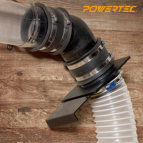 POWERTEC 70183 4" 45 Degree Elbow - ABS Plastic Dust Collector Connector (Black) in Kuwait