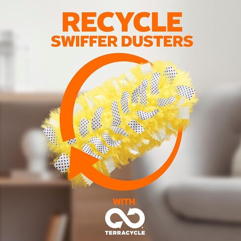 Swiffer Duster Kit with 3 ft Extendable Handle | Includes 1 Duster Extendable Handle (3 ft). 3 Heavy Duty Duster Refills. For Ceiling Fans, Vents, and Hard to Reach Places in Kuwait