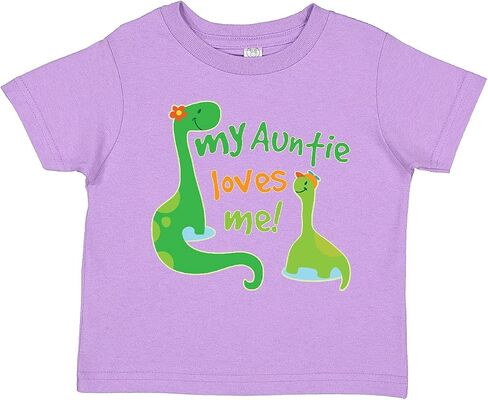 inktastic My Auntie Loves Me Dinosaur Toddler T-Shirt in Kuwait